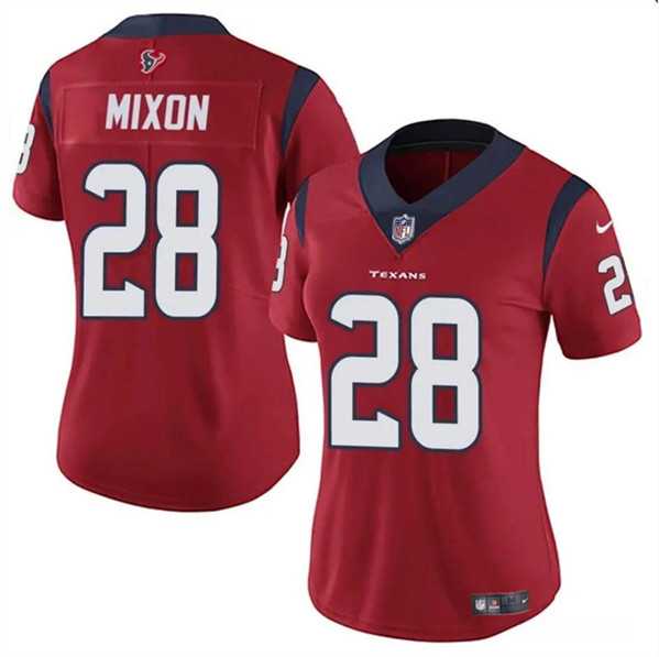 Womens Houston Texans #28 Joe Mixon Red Vapor Untouchable Limited Stitched Jersey Dzhi